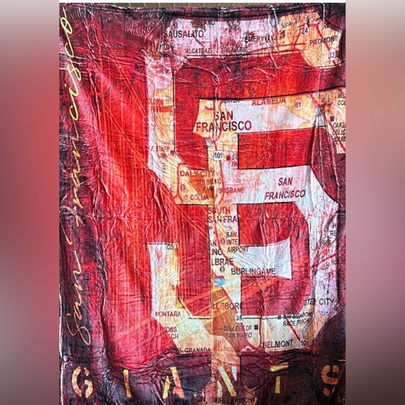NEW!! SAN FRANCISCO GIANTS Baseball Throw Blanket (2 Left) 40 x 50 - Picture 1 of 1